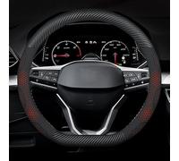 Car Steering Wheel Cover For SEAT For Leon For Ibiza For FR 2 For Ateca Applicable To Breathable Perforatedcar Steering Wheel Cover(D Carbon Red)