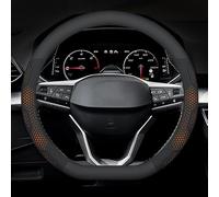 Car Steering Wheel Cover For SEAT For Leon For Ibiza For FR 2 For Ateca Applicable To Breathable Perforatedcar Steering Wheel Cover(D Leather Orange)
