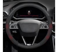 Car Steering Wheel Cover For SEAT For Leon For Ibiza For FR 2 For Ateca Applicable To Breathable Perforatedcar Steering Wheel Cover(O Carbon Red)