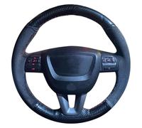 Car Steering Wheel Cover For Seat For Leon For Toledo For Alhambra 2008-2014 Suede Car Steering Wheel Cover Automotive(White Thread)