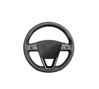 Car Steering Wheel Cover For Seat Leon 5F Mk3 2013-2019 Ibiza 6J Tarraco Arona Ateca Alhambra DIY Car Steering Wheel Cover Steering Wheel Protector(Black thread)