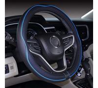 Car Steering Wheel Cover for Subaru Dex Crosstrek Anti-Slip Safety Soft Breathable Microfiber PU Leather Wheel Protector Car Interior Accessories,Blackblue