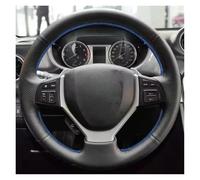 Car Steering Wheel Cover For Suzuki For Swift 2011-2017 For SX4 For S-CROSS For Celerio For Vitara 2015-2019 Hand Stitched Steering Wheel Leather Cover(Black)