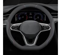 Car Steering Wheel Cover for Suzuki JIMNY Grand Vitara Sx4 Swift, Leather Steering Wheel Cover Protector Soft Anti-slip Breathable Protector Car Accessories,Black-line-D Shape