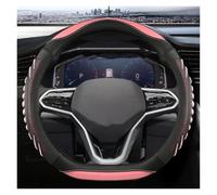 Car Steering Wheel Cover For Teramont For Atlas For T-Roc For T-cross 2017-2021 2023 D Shape Car Steering Wheel Cover Anti-slip Protector(PINK)