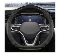 Car Steering Wheel Cover For Teramont For Atlas For T-Roc For T-cross 2017-2021 2023 D Shape Car Steering Wheel Cover Anti-slip Protector(Black)