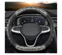 Car Steering Wheel Cover For Teramont For Atlas For T-Roc T-cross 2017-2021 D Shape Car Steering Wheel Cover(Red-Brown-Panel)