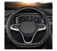 Car Steering Wheel Cover For Teramont For Atlas For T-Roc T-cross 2017-2021 D Shape Car Steering Wheel Cover(Black)