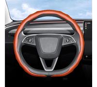 Car Steering Wheel Cover For Tesla Carbon Fiber Texture Steering Wheel Cover with Snap-On Wave-Shaped Sports Design Protective Case for Model 3 Y S X and Other