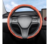 Car Steering Wheel Cover For Tesla Carbon Fiber Texture Steering Wheel Cover with Snap-On Wave-Shaped Sports Design Protective Case for Model 3 Y S X and Other