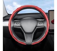 Car Steering Wheel Cover For Tesla Carbon Fiber Texture Steering Wheel Cover with Snap-On Wave-Shaped Sports Design Protective Case for Model 3 Y S X and Other