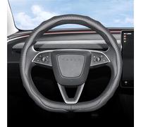 Car Steering Wheel Cover For Tesla Carbon Fiber Texture Steering Wheel Cover with Snap-On Wave-Shaped Sports Design Protective Case for Model 3 Y S X and Other