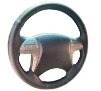 Car Steering Wheel Cover For Toyota For Highlander For Camry For Fortuner For Hilux Hand Sewing Anti-slip Comfy Microfiber Leather Steering Wheel Cover Non-Slip Steering Wheel(White Thread)