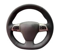 Car Steering Wheel Cover For Toyota RAV4 For Corolla 2011-2013 Leather Wrap Hand Sewing Accessory(Light Blue1)