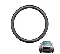Car Steering Wheel Cover for Tucson JM 2004-2008 Carbon Fiber Matte Black Breathable Anti-Slip Protective Cover Auto Interior Accessories Round Shape,Matte+Leather
