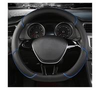 Car Steering Wheel Cover For Vauxhall For Corsa E 2014-2019 Carbon Fiber Leather Ultra-thin Sweat-absorbing Car Steering Wheel Cover(BlackBlue,D)