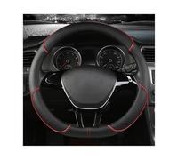 Car Steering Wheel Cover For Vauxhall For Corsa E 2014-2019 Carbon Fiber Leather Ultra-thin Sweat-absorbing Car Steering Wheel Cover(BlackRed,O)
