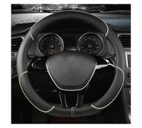 Car Steering Wheel Cover For Vauxhall For Corsa E 2014-2019 Carbon Fiber Leather Ultra-thin Sweat-absorbing Car Steering Wheel Cover(BlackBeige,D)