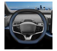 Car Steering Wheel Cover For Volvo EX30 2024 2025 Breathable Leather Wear-resistant Decoration Frame Accessories(Black B-lue)