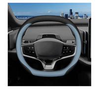 Car Steering Wheel Cover For Volvo EX30 2024 2025 Breathable Leather Wear-resistant Decoration Frame Accessories(LIGHT BL-UE)