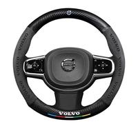 Car Steering Wheel Cover for Volvo V40 2012-2020, Anti-Slip All-Inclusive Steering Wheel Cover, Breathable Steering Wheel Protective Cover, Car Accessories,Suede~Black