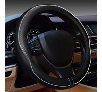 Car Steering Wheel Cover for VolvoType-M P1 Type-V/Coupé/Cabriolet Anti-Slip Safety Soft Breathable Microfiber PU Leather Wheel Protector Car Interior Accessories,Blackwhite