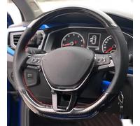 Car Steering Wheel Cover For Vw For Golf 7 For Mk7 For Passat B8 Hand-Stitched Soft Black Suede Steering Wheel Cover Interior Accessories Anti-Skid Steering Wheel(Type A)