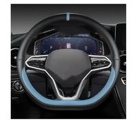 Car Steering Wheel Cover For VW For Teramont For Atlas For T-Roc For T-cross 2017-2021 D Shape Car Steering Wheel Cover(Blue)