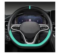 Car Steering Wheel Cover For VW For Teramont For Atlas For T-Roc For T-cross 2017-2021 D Shape Car Steering Wheel Cover(GREEN)