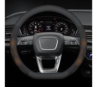 Car Steering Wheel Cover for VW ID.7 I 2023 2024 2025, Steering Wheel Covers Microfiber 37-38cm/15'' Car Steering Wheel Cover Leather(Orange,D-type)