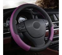 Car Steering Wheel Cover for VW ID.Buzz I 2022-2024, Leather Vehicle Interior Accessories Breathable Anti Slip Protector Hand Grip Sleeve,Purple