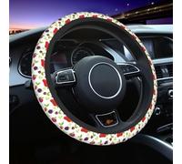 Car Steering Wheel Cover for Women Men, 15 Inch Elastic Colorful Strawberry Fruit Decoration Accessories for Car SUV Sedan Vans Trucks