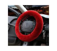 Car Steering Wheel Cover Fur Vehicle Stretch On The Steering-Wheel Protector Car Steering Wheel Cover(Red)
