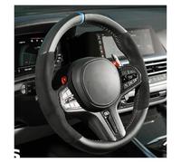 Car Steering Wheel Cover Hand Stitched Non-slip Car Steering Wheel Cover For BMW For G30 For G02 For X5 For F40 For F41 For G82 For M4 Soft Suede Interior(Red light blue blu)