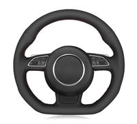 Car Steering Wheel Cover Hand-stitched Soft Artificial Leather For Audi A5 A7 RS7 S7 SQ5 S6 S5 RS5 S4 RS4 S3 2012-2018(Orange Thread)