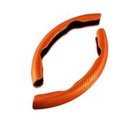 Car Steering Wheel Cover Leather 38cm 15inch Carbon Fiber Silicone Steering Wheel Booster Cover 2 Halves Car Steering Wheel Cover Auto Anti-skid Accessories Breathable Anti-slip Protector(B)