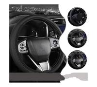Car Steering Wheel Cover Leather Automobile Universal Steering Wheel Cover Non-slip Cover Steering Non-slip Wheel Car-styling Leather Embossed(2pcs)