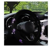 Car Steering Wheel Cover Leather Car Interior Accessory Glittering Design Fabric Material Inner Ring Not Included Anti-slip steering wheel cover(PURPLE)