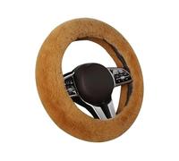 Car Steering Wheel Cover Leather Car Steering Wheel Cover Plush Cover Anti-slip Inner Ring Universal In Cold Auto Internal Decoration Natural Plush Cover Natural Breathable Anti-slip Protector(N)