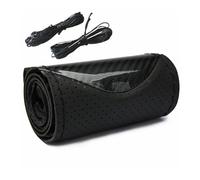 Car Steering Wheel Cover Leather Carbon Fiber Fashion Sports Hand-stitched Steering Wheel Cover Car Wheel Cover Non-slip Leather Braid For Steering Wheel(A)