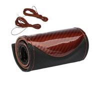 Car Steering Wheel Cover Leather DIY Hand Stitch PU Leather Protector Braiding Cover For Steering Wheel 38 Cm Carbon Fiber Car Steering Wheel Cover Breathable Anti-slip Protector(F)