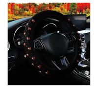 Car Steering Wheel Cover Leather Elastic Car Features A Ringless Design Suitable Steering Wheels Measuring 14.5 To 15 Inches Diameter Anti-slip steering wheel cover(Red)