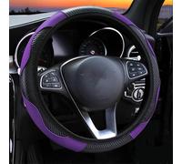 Car Steering Wheel Cover Leather for Ben-z GLS Class, All Inclusive Anti Slip Steering Wheel Cover, Carbon Fiber Sports Style Comfort Wheel Sleeve Protector,Purple