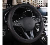Car Steering Wheel Cover Leather for Ben-z ML Class, All Inclusive Anti Slip Steering Wheel Cover, Carbon Fiber Sports Style Comfort Wheel Sleeve Protector,Black