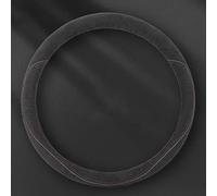 Car Steering Wheel Cover Leather for Ford Transit Custom (2015-2020), Car Steering Wheel Protector Anti-slip Breathable, Interior Accessories,Black -O