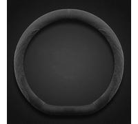 Car Steering Wheel Cover Leather for Ford Transit/Tourneo Custom 2023-2024 2025, Car Steering Wheel Cover Steering Wheel Protector Microfiber Leather(Bla-ck,D Shape)