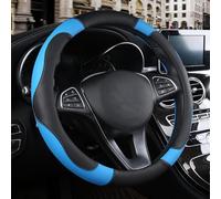 Car Steering Wheel Cover Leather for Ren-auit Latitude, All Inclusive Anti Slip Steering Wheel Cover, Carbon Fiber Sports Style Comfort Wheel Sleeve Protector,Blue