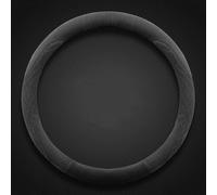 Car Steering Wheel Cover Leather for Renault KANGOO Baujahr 2008-2016 2017 2018 2019 2020, Car Steering Wheel Cover Steering Wheel Protector Microfiber Leather(Bla-ck,O Shape)