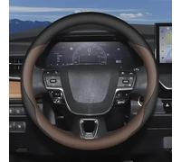 Car Steering Wheel Cover Leather For Toyota For Avalon For Highlander For Camry For Corolla For Cross RAV4 Steering Wheel Cover(Black Brown)