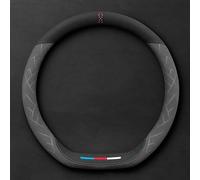 Car Steering Wheel Cover Leather for VW T6 und T6.1 Multivan/Caravelle California ab 2015-, Steering Wheel Covers Soft Microfiber Leather 37-38cm/15'' Plush Car Steering(Gray,D type)